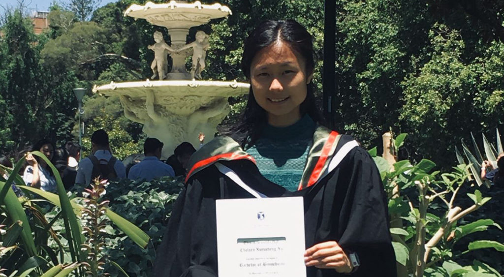 A former Luther College student at her graduation from the University of Melbourne